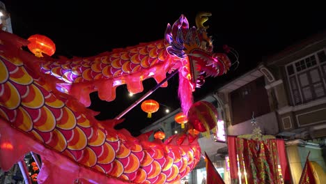 Panning-shot-dragon-dance-decoration-at-street